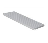 First Plast - Caniveaux PVC ou PP - Grille piéton / piscine série 130 PVC anti-choc - 130 x 500 mm - gris -