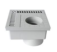 First Plast CHAN20G Chiusino siphonique d'angle en PVC, gris, 200 x 200 mm
