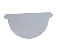 First Plast Fond de gouttière PVC demi-ronde Personnalisable-Blanc-33