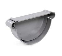 First Plast Fond de gouttière PVC demi-ronde Personnalisable-Gris-25