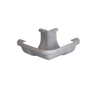 First Plast - Gouttière PVC 16 demi-ronde - Angle extérieur 90° PVC pour gouttière 16 demi-ronde - gris -