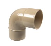 First Plast - Gouttière PVC 16 demi-ronde - Coude PVC 87°30 MF pour tube de descente Ø50 - sable - First Plast