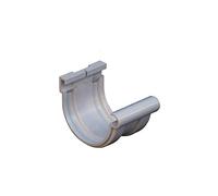 First Plast - Gouttière PVC 16 demi-ronde - Jonction longue BI-SYSTEM PVC 16 demi-ronde - Grise -