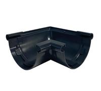 First Plast - Gouttière PVC 25 demi-ronde - Angle universel 90° PVC 25 demi-ronde - Anthracite -