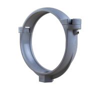 First Plast - Gouttière PVC 25 demi-ronde - Collier bride pour tube de descente PVC Ø80 - aspect zinc - First Plast