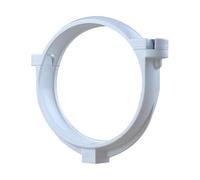First Plast - Gouttière PVC 25 demi-ronde - Collier bride pour tube de descente PVC Ø80 - blanc - First Plast