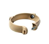 First Plast - Gouttière PVC 25 demi-ronde - Collier bride pour tube de descente PVC Ø80 - sable - First Plast
