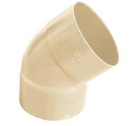 First Plast - Gouttière PVC 25 demi-ronde - Coude PVC 45° FF pour tube Ø80 épaisseur 2.2mm- sable