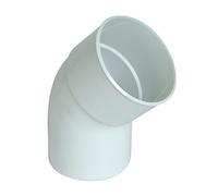 First Plast - Gouttière PVC 25 demi-ronde - Coude PVC 45° mâle femelle pour tube Ø80 - Blanc -