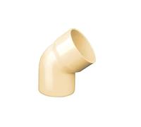 First Plast - Gouttière PVC 25 demi-ronde - Coude PVC 45° MF pour tube Ø80 épaisseur 2.2mm- sable