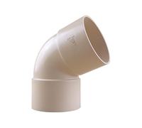 First Plast - Gouttière PVC 25 demi-ronde - Coude PVC 67°30 FF pour tube Ø80 - sable - First Plast