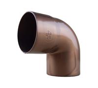 First Plast - Gouttière PVC 25 demi-ronde - Coude PVC 87°30 mâle femelle pour tube de descente Ø80 - aspect cuivre -