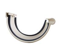 First Plast - Gouttière PVC 25 demi-ronde - Jonction longue à joints montés PVC 25 demi-ronde - Sable -