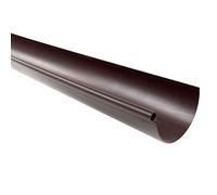 First Plast - Gouttière PVC 25 demi-ronde - Profilé gouttière PVC 25 coextrudé demi-ronde 4 m - Marron -