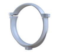 First Plast - Gouttière PVC 33 demi-ronde - Collier bride pour tube de descente PVC Ø100 - gris - First Plast