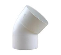First Plast - Gouttière PVC 33 demi-ronde - Coude PVC 45° MF pour tube Ø100 épaisseur 2.2mm - blanc - First Plast