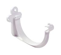 First Plast - Gouttière PVC 33 demi-ronde - Crochet bandeau PVC 33 demi-ronde - blanc - First Plast