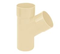 First Plast - Gouttière PVC 33 demi-ronde - Culotte PVC 67°30 MF pour tube Ø100 épaisseur 3.2mm - sable - First Plast