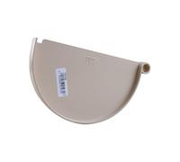 First Plast - Gouttière PVC 33 demi-ronde - Fond de naissance pour gouttières PVC 33 - sable - First Plast