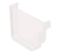 First Plast - Gouttière PVC carrée BEST - Fond de gouttière droite/gauche PVC BEST - Blanc - First Plast