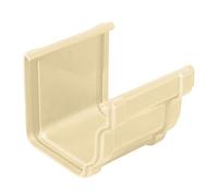 First Plast - Gouttière PVC carrée BEST - Jonction longue BI-SYSTEM PVC BEST carrée - sable - First Plast