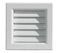 First Plast - Grille de ventilation PVC - Grille à encastrer pour climatisation avec volets réglables 140 x 140 mm -
