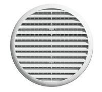 First Plast Grille Ronde a Clipser avec moustiquaire d.155 80<125 Blanc-Pass air