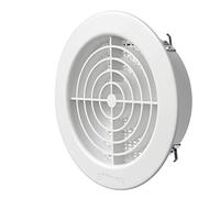 First Plast Grille ronde a encastr. avec moustiquaire d.125 blanc-pass air 30cm2