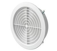 First Plast Grille ronde a encastr. avec moustiquaire d.160 blanc-pass air 135cm2