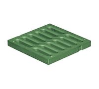 First Plast - Grilles de sol en PVC - Grille de sol PVC légère anti-choc 234 x 234 mm - Résistance 16,00 KN - Vert -