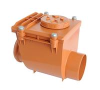 First Plast nro110 a Soupape anti-retour en pVC avec joints toriques, rouge, diamètre 110 mm
