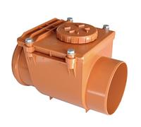 First Plast nro160 a Soupape anti-retour en pVC avec joints toriques, rouge, diamètre 160 mm