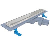 FIRST PLAST PRBR806IN Canal Siphon en ABS avec Grille INOX. Dimensions : 800 x 60 mm
