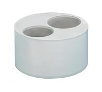 First Plast - Raccord PVC évacuation - Tampon de réduction double PVC Mâle Femelle 100/50/40 -