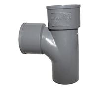 First Plast - Raccord PVC évacuation - Té pied de biche PVC 87°30 Mâle Femelle Ø50 -