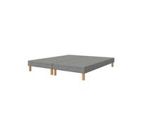 Sommier Tapissier FIRST Gris 200x200 cm (2x100/200) - 2 Blocs