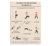 First Week Workout Poster Beginner Friendly 15 Minute Wall Print