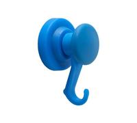 FIRST4MAGNETS Aimant en Néodyme Recouvert de Caoutchouc Noir avec Crochet Pivotant Pour Maintenir la Corde, les Fils et les Vêtements - 43mm de diamètre