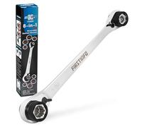 FIRSTINFO F3452S liquet 8 en 1 liquet 12 points, clé mixte réversible 90 dents, SAE | CR-V, y compris 5/16" 3/8" 7/16" 1/2" 9/16" 5/8" 11/16" 3/4".