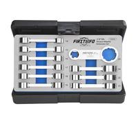 FIRSTINFO F3454 Ensemble adaptateurs de couple 1/2 pouce 12 points embouts boîte 14 à 27 mm métrique 10 pièces acier CR-V avec coffret rigide