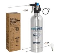 FIRSTINFO Pulvérisateur Rechargeable en Acier Inoxydable 650 ml, Pressurisé à 110 PSI, 4 Buses Interchangeables, Réservoir Réutilisable pour Nettoyant Freins, Dégraissant et Lubrifiant A1636K