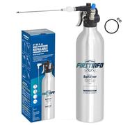 FIRSTINFO Pulvérisateur Rechargeable en Aluminium 620 ml, Pressurisé jusqu'à 140 PSI, Buse Longue avec Jet Droit et Brume, Réservoir Réutilisable pour Nettoyant Freins, Dégraissant et Lubrifiant A1638