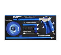 FIRSTINFO Soufflette Air Comprimé Windstorm Kit Haut Débit 79 CFM A18562KEU | 3 buses+3 rallonges (11,5/15/35,5cm), bouclier, plateau mécanicien, conforme OSHA, adaptateurs 1/4-1/8, Taïwan