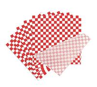Firtink Lot de 100 Feuilles Alimentaires Emballage Wrap à Carreaux pour Paniers de 27,9 x 25,4 cm