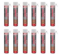 Fischer 12 pièces mousse polyuréthane PU T 750 ml pour fixation des tuiles et des couples, utilisation manuelle