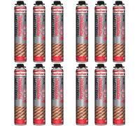 Fischer 12 pièces Mousse polyuréthane PUP T 750 ml, pour la fixation de tuiles et de couvertures, utilisation avec pistolet