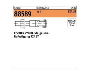 Fischer 20x fixation crampons ZYKON FZA 14 x 40 ST R acier inoxydable - 060686