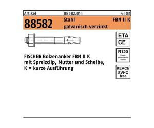 Fischer 20x goujons d'ancrage FBN II 12/10 K - 045273