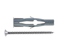 100 X ANCRAGE NYLON AVEC VIS FU-V FU 6x45V Ø 6 x 45-vis 3,5x55 mm