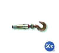 Fischer 50x Cheville En Acier Gris Avec Crochet SLM 8-14